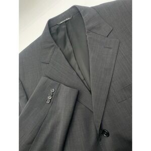 Canali Guy Ferrera Blazer Jacket Men's 54 Gray‎ 100% Wool Italy Made Sport Coat
